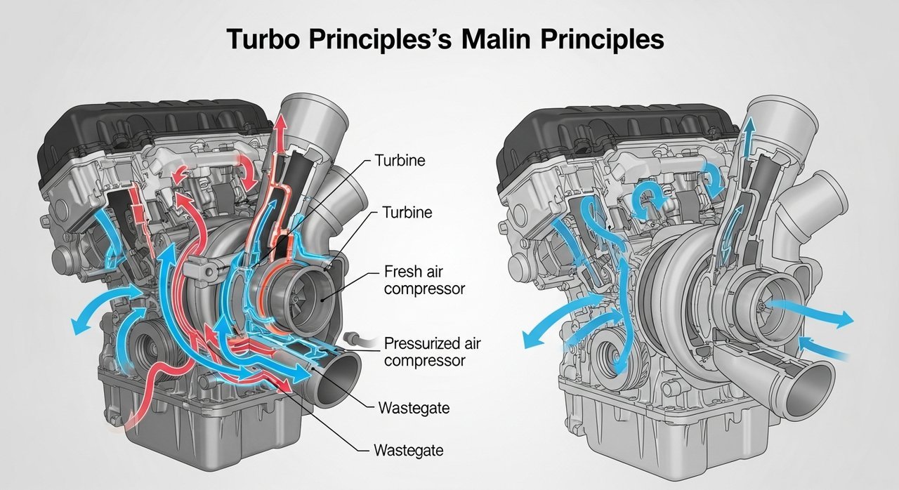 3가지 원리! 터보 엔진이 자연흡기보다 힘이 좋은 이유 구조로 설명