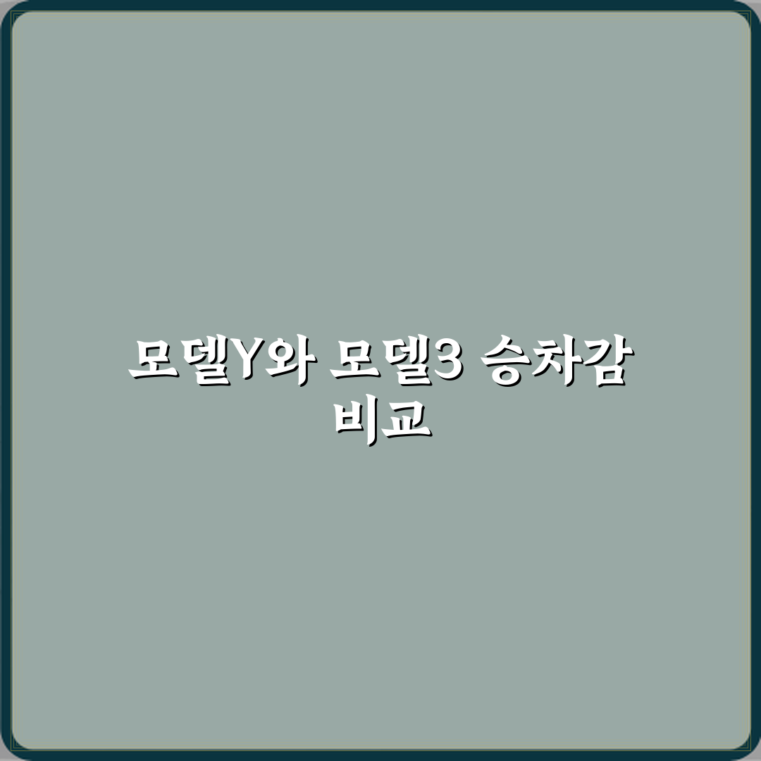 테슬라 모델Y 중고차 모델3 대비 승차감 차이가 큰가요 체험기, 직접 느낀 솔직한 감각